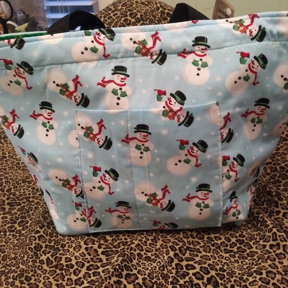 Jeaniemade Handbags - 2449 Jeaniemade Scrapbags Snowman Theme Shoulder Tote Bag